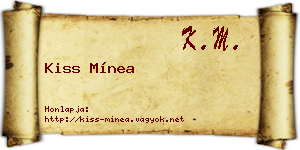 Kiss Mínea névjegykártya